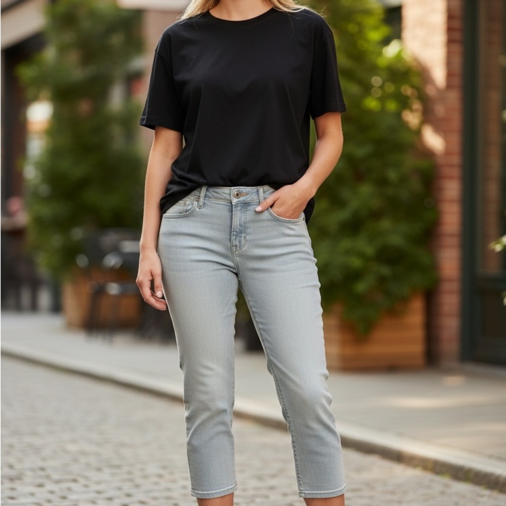 J. Jill Authentic Fit Cropped Denim Jeans
